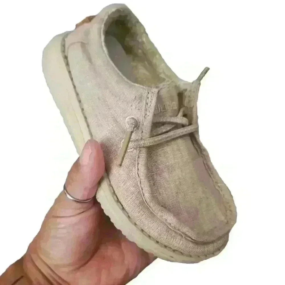 Hey Dude Toddler The Wally Beige Slip On Loafer Boat Shoe Toddler K9